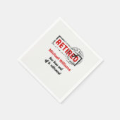 Retirement Travel Post Stamp Grunge Servet (Hoek)