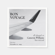 Retirement Travel Theme Modern Plane Bon Voyage