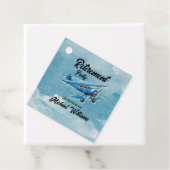 Retirement Travel Theme Party Plane Bedankjes Labels (In situ)