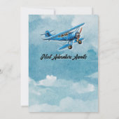 Retirement Travel Theme Party Plane Kaart (Achterkant)