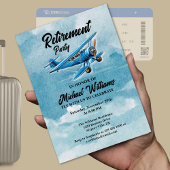 Retirement Travel Theme Party Plane Kaart