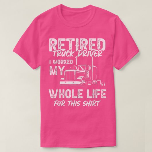 Retirement vrachtwagenchauffeur2479 t-shirt (Design voorkant)