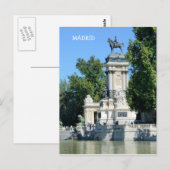 Retiro Park, Madrid, Spanje Briefkaart (Voorkant / Achterkant)
