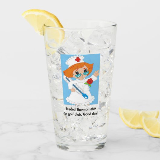 Retiting Nurse Golfer Glas (Voorkant ijs)