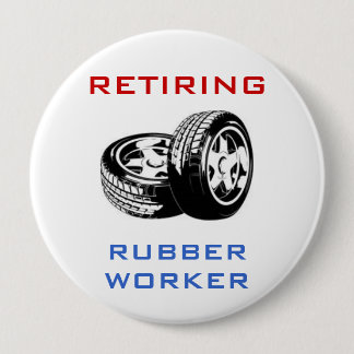 Retiting Rubber Worker Pin Ronde Button 4,0 Cm