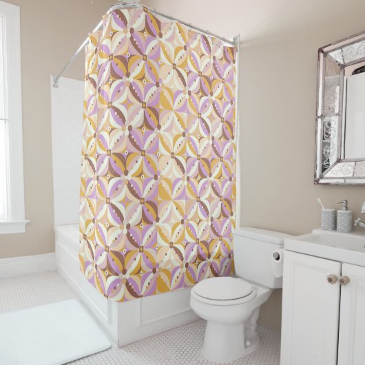 Reto Geometric Pattern Shower Curtain Douchegordijn (In situ)