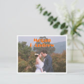 Reto trouwfoto briefkaart (Staand voorkant)