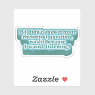 Retorische vragen Grappige grammatica Sticker