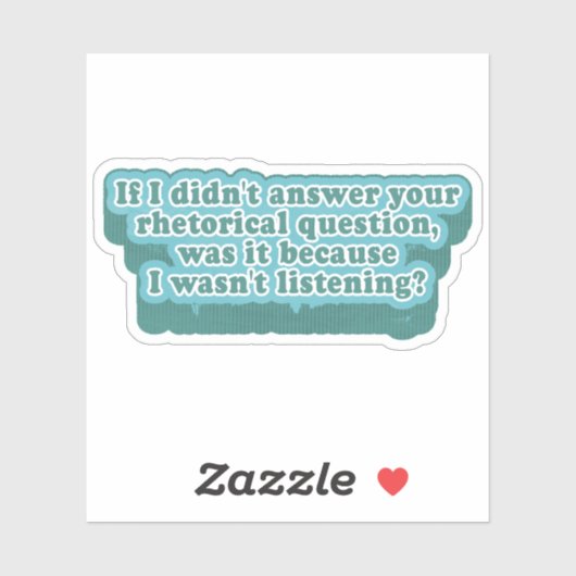 Retorische vragen Grappige grammatica Sticker (Vel)