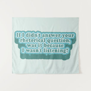 Retorische vragen Grappige grammatica Wandkleed