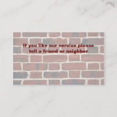 Retouche des cartes de visite (Dos)