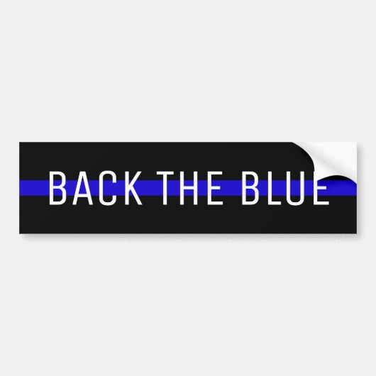 RETOUR À LA BLEUE SOUTIEN POLICE BUMPER STICKER (Devant)