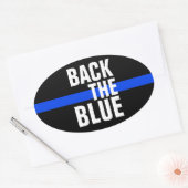 RETOUR À LA BLEUE SOUTIEN POLICE BUMPER STICKER (Enveloppe)