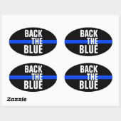 RETOUR À LA BLEUE SOUTIEN POLICE BUMPER STICKER (Feuille)