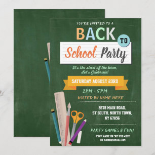 Retour À La Fête De L'École Invitation De Plaisir 