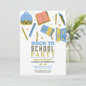Retour À La Fête De L'École Invitation Fun Station (Debout devant)