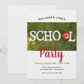 Retour à la fête scolaire 2 Invitation (Devant / Derrière)