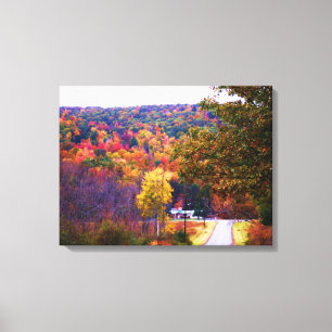 RETOUR À LA MAISON EN AUTOMNE toile