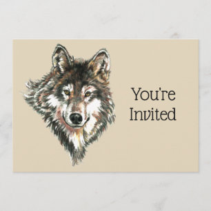 Retour à la nature, loup, Invitation d'anniversair