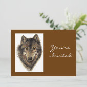 Retour à la nature, loup, Invitation d'anniversair (Debout devant)