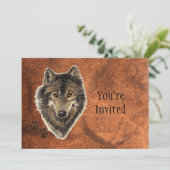 Retour à la nature, loup, Invitation d'anniversair (Debout devant)