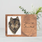 Retour à la nature, loup, Invitation d'anniversair (Debout devant)