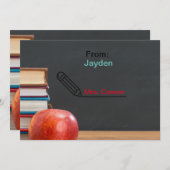 Retour à l'année scolaire carte d'appréciation du  (Devant / Derrière)