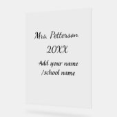 Retour à l'école ajouter nom de l'enseignant année (Angle)