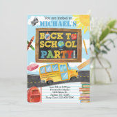 Retour à l'école Anniversaire Fête Invitation Invi (Debout devant)