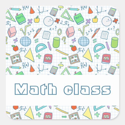 Retour à l'école : autocollant "Math class" (modif (Devant)
