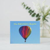 Retour à l'école Aventure Hot Air Balloon Carte po (Debout devant)
