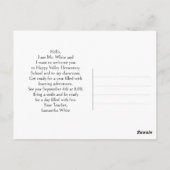 Retour à l'école Aventure Hot Air Balloon Carte po (Dos)