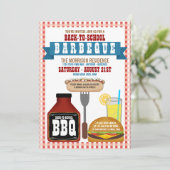 Retour à l'école Barbeque Party Invitations (Debout devant)