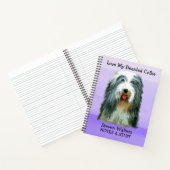 Retour à l'école Bearded Collie carnet (Intérieur)