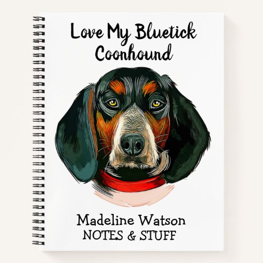 Retour à l'école Bluetick Coonhound carnet (Devant)