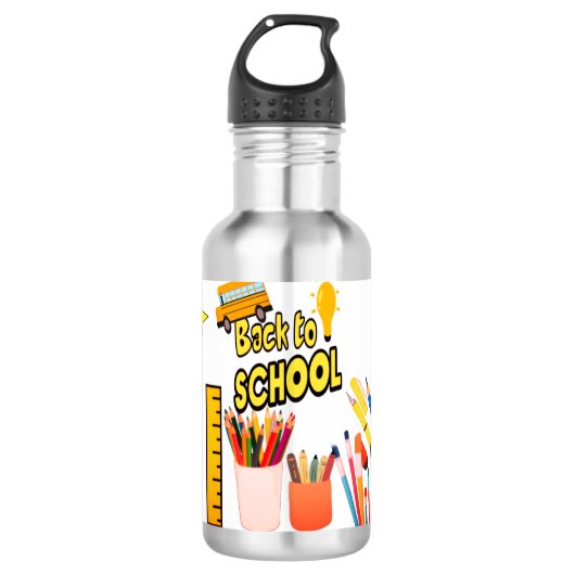 Retour À L'École Bouteille D'Eau Inoxydable Avec (Devant)
