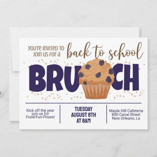 Retour à l'école Brunch Invitation (Devant)
