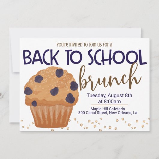 Retour à l'école Brunch Invitation (Devant)