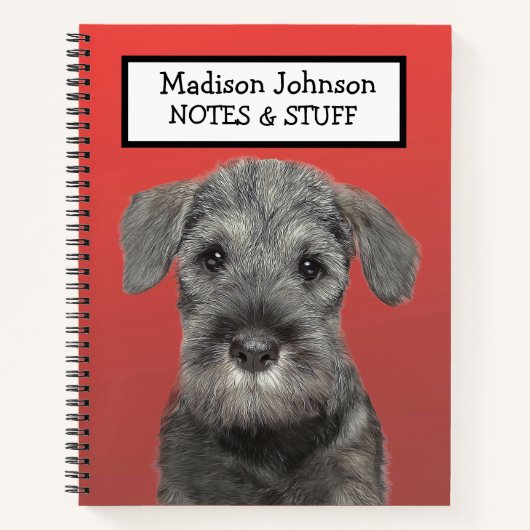 Retour à l'école carnet Schnauzer (Devant)