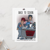 Retour À L'École Carte De Voeux Appartement (Devant/Arrière en situation)