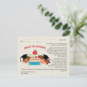 Retour à l'école Carte postale de voeux de l'ensei (Debout devant)