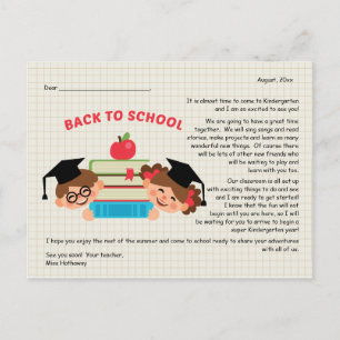 Retour à l'école Carte postale de voeux de l'ensei