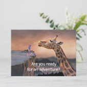 Retour à l'école Cartes de bienvenue Giraffe Adven (Debout devant)