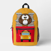 Retour à l'école Chouette et livres sac à dos (Recto)