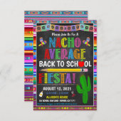 Retour À L'École Fête Invitation (Devant / Derrière)