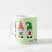 Retour à l'école Gnomes on Green Coffee Mug (Devant gauche)
