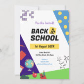 Retour à l'école Invitation moderne (Devant)