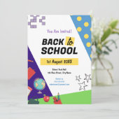 Retour à l'école Invitation moderne (Debout devant)