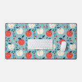 Retour à l'école motif de pommes rouges et blanche (Clavier et souris)