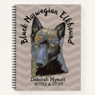Retour à l'école Noir norvégien Carnet Elkhound